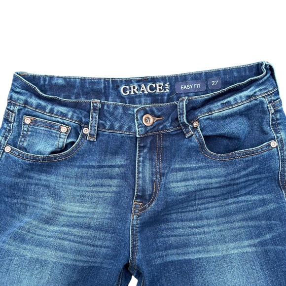 Grace In LA Bell Bottom Jeans 27 Sequins Embroidered Boho Hippie Flare Weatern - Picture 4 of 12